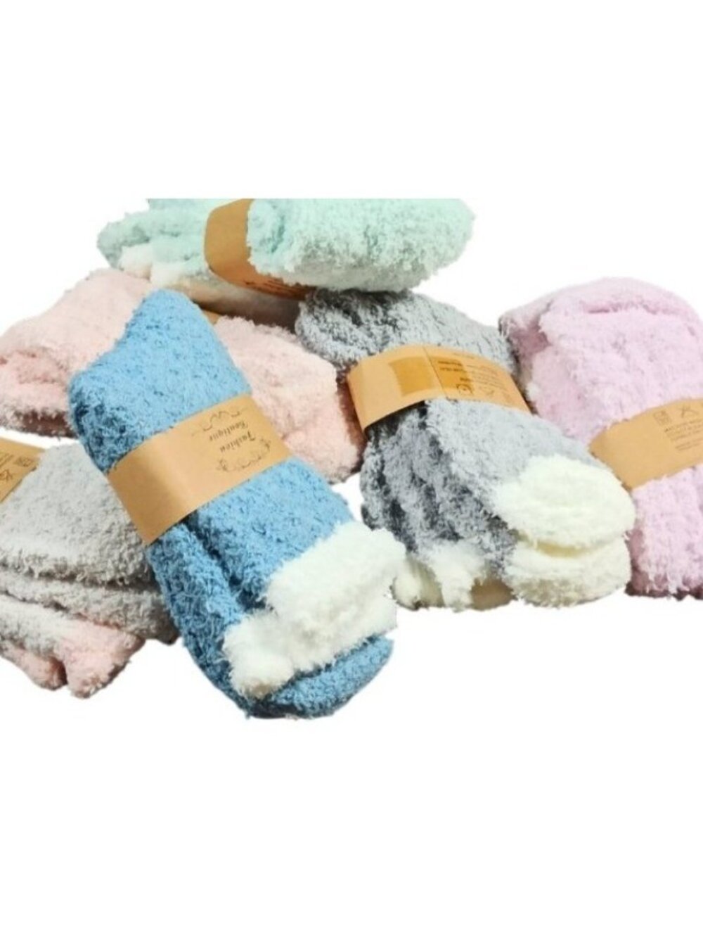 NEW Women’s Fuzzy Cozy Socks – 6 Pair Assorted Color Set - Picture 2 of 8